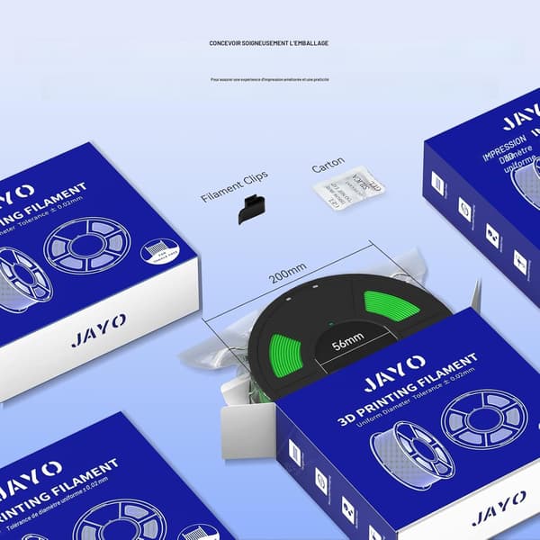 PLA-filament, 1,75 mm, dimensionsnøjagtighed ±0,02 mm, egnet til de fleste FDM 3D-printere, sort Black