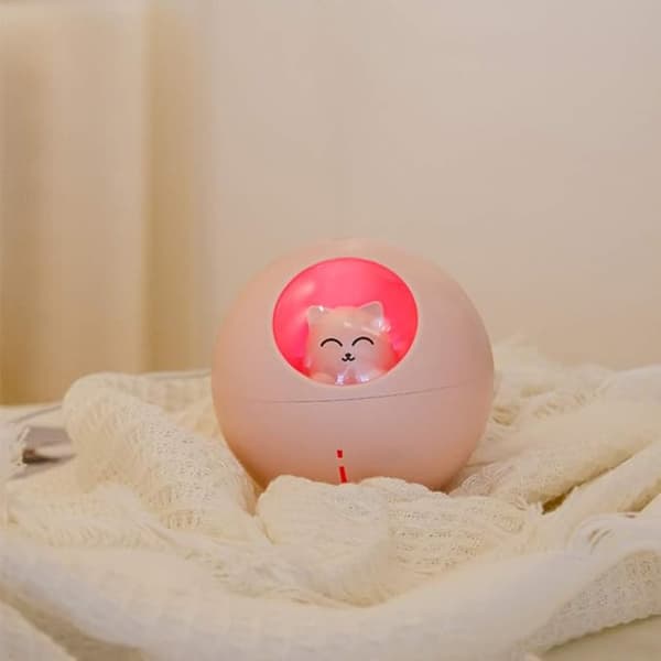 Kat Kæledyr Multi-Mode Farverig LED Natlampe Lille Mini Spray USB