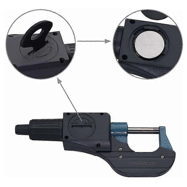 0-25 mm LCD Digital Elektronisk Mikrometer Digital Palm Utomhus M [XR][J]