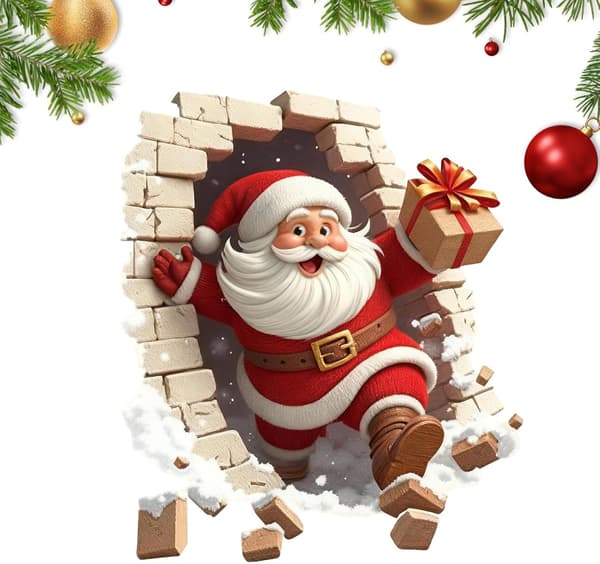 Jultomten väggdekal för heminredning (JJ)