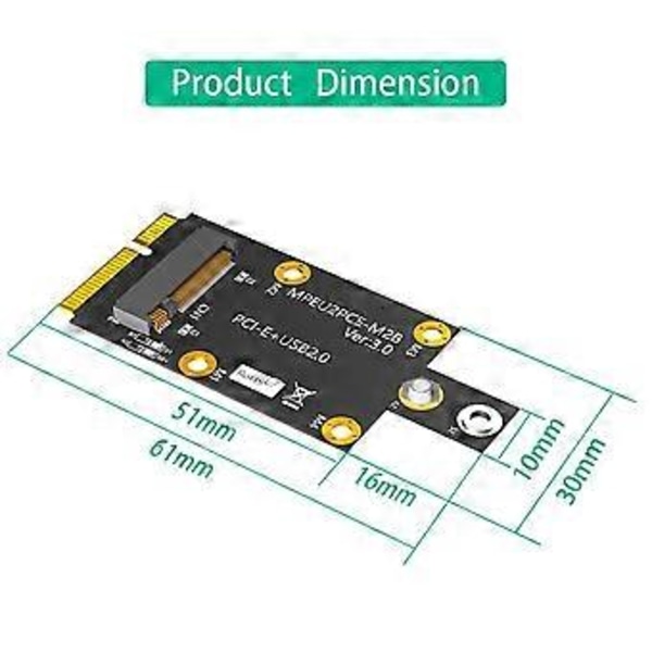 PCI-E Adapter för M.2-kort med Dubbla NANO SIM-kortplatser, Stöder 3G/4G/5G