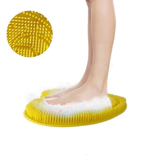 Duschfotskrubber för duschgolv, förbättrar cirkulationen, exfoliering[J] Yellow