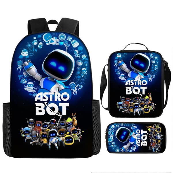 Astro Bot Skolryggsäck Robot För Student Pennväska Axelväska - HF (J) 5 3PC