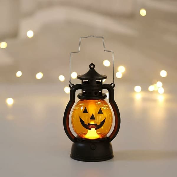 Halloween Bærbar Græskarlygte, LED Græskarlygte