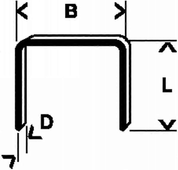 Pakke med 2000 hæfteklammer - Længde: 10 mm - Bredde: 11,2 mm - Dimensioner: 10/11,2 mm -[J]
