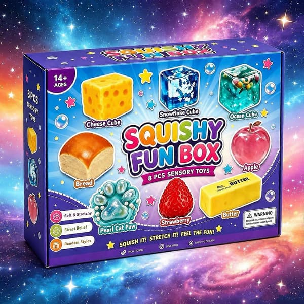 Stresslindring och klämning: 8-delars 3D Blind Box Leksaksset Package Two