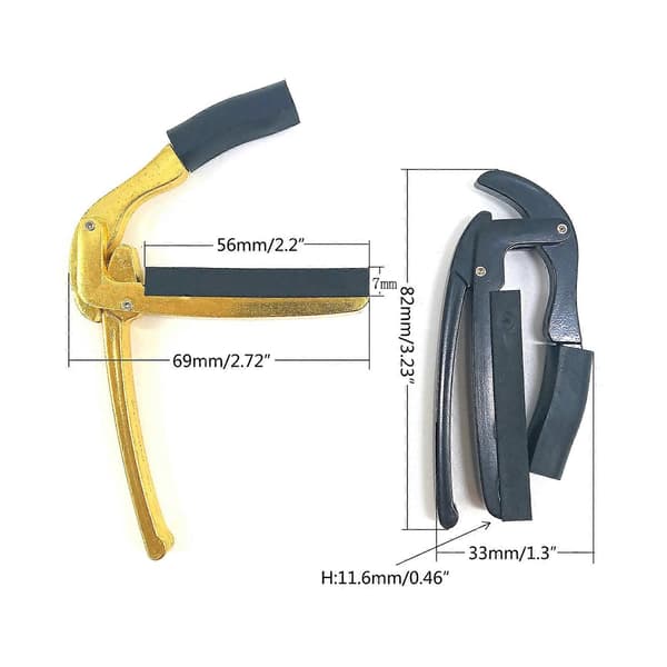 Gitarrtillbehör Universal Capo Klämma Zinklegering Metall Elgitarr Akustisk Klassisk Gitarr Capo Gitarrdelar Svart[J] Black