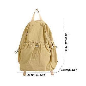 Beige Lättvikts Pendlarryggsäck 30L Stor Kapacitet