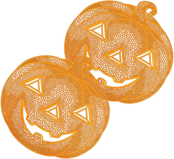 Gresskar-dekkebrikker, sesongbaserte gresskar-varmebrikker, PVC-dekkebrikker (J)
