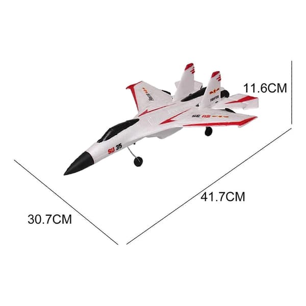 Simulering 2.4G fjärrkontroll RC flygplan segelflygplan för pojkar barn julklappar[J] Su35 3 Channel