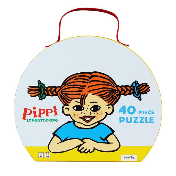 Pippi resväska med pussel 40 bitar Multifärg 40