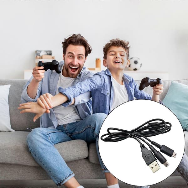 1 stk/2 stk USB-ladekabel Bærbar ladekabel for konsoll 47 tommer dataoverføringskabel universell strømkabel[J] 2 items
