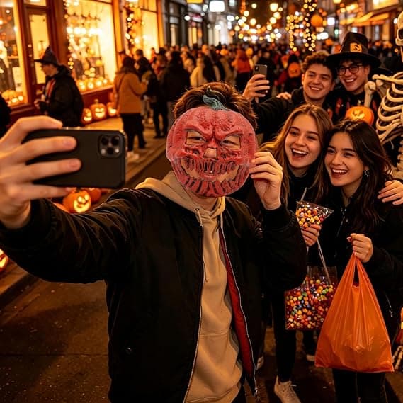 Halloween-asusteet: kurpitsapää kauhucosplayhin (J)