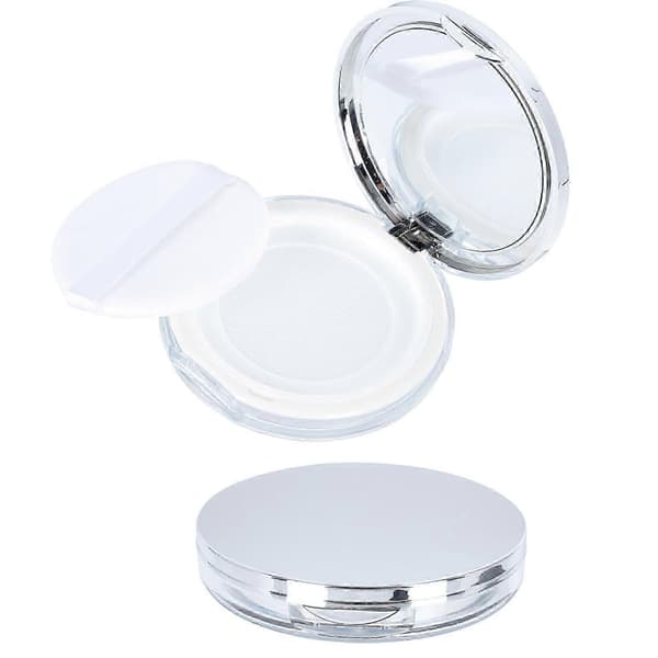 Tom 2-delt løst pudder kosmetiketui til opbevaring af makeuppudder