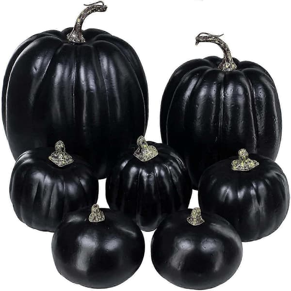Guld Græskar Dekoration Sæt til Halloween - 1 stk