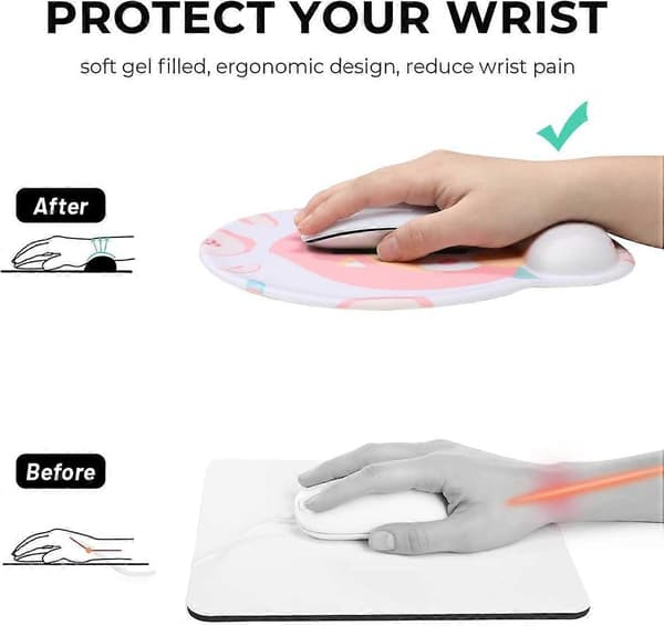 Ergonomisk musematte, hundemusematte søt håndleddsstøtte sklisikker musematte silikonmusematte kontormusematte datamaskin håndleddsstøttepute, Shiba [J]
