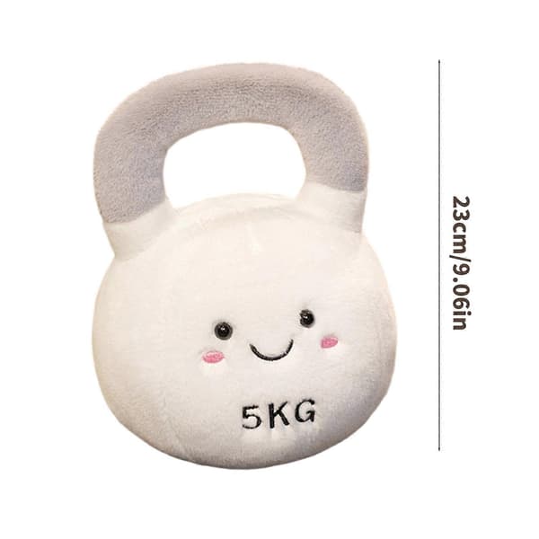 Nyfødt Blød Plys Kettlebell Legetøj til Sensorisk Udvikling Hvid