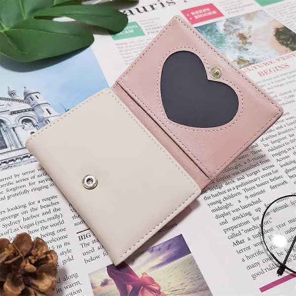 Tecknad Frukt Tri-Fold Pu Plånbok Multi-Kortplats Liten Plånbok för Present (Beige)[J]