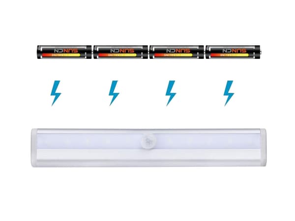 Garderobelys bevægelsessensor / Selvklæbende LED-lys - 19 cm