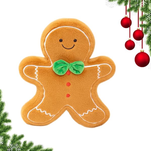 Plysj juleputer, juletre, pepperkake, sofapute (J)