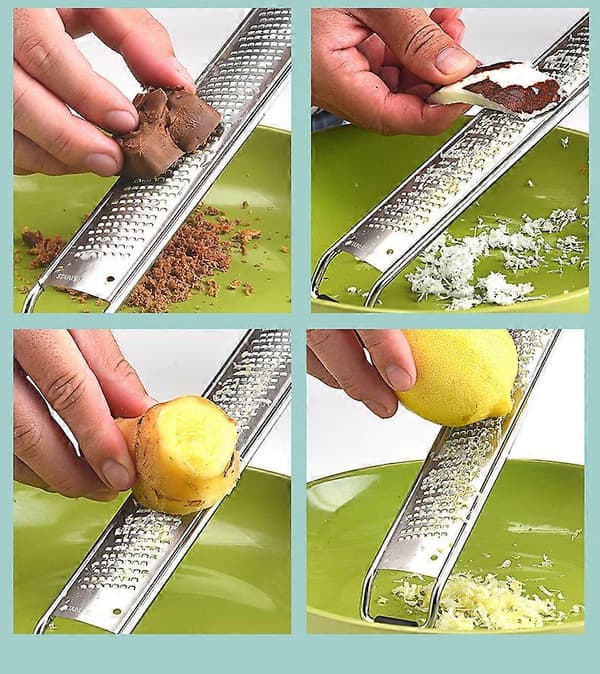 Premium Klassisk Ost- og Citrus Zester i Rustfrit Stål