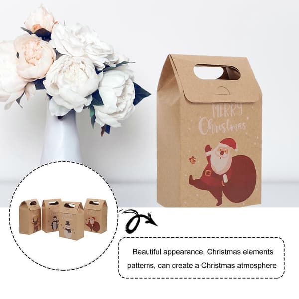Julklappspåse Kraftpapper Presentpåsar för Packning 24st Högtid[J]