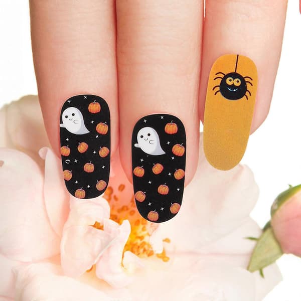 Halloween neglemærkater 10 ark til neglekunst DIY manicure tilbehør[J]