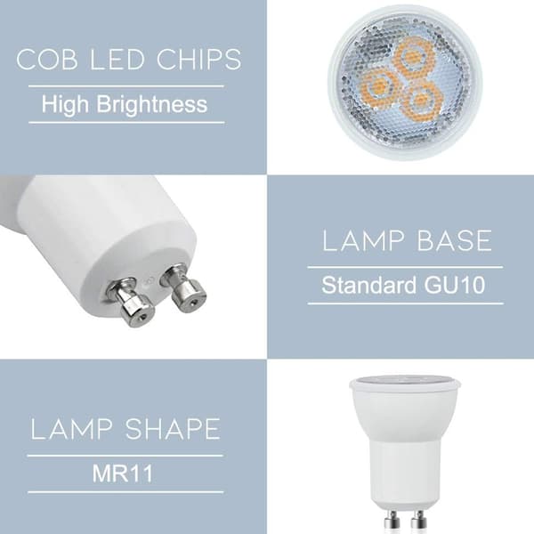 LED GU10 Lampor 10-Pack 7W Kallvit 600lm 120° Ej Dimbar