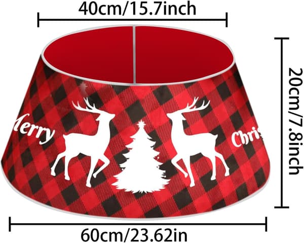 Rund juletrepynt, rustikk stil, 40 x 60 x 20 cm (J)