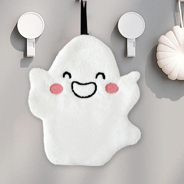 Halloween spøgelseshåndklæder bløde absorberende festdekoration (JJ)
