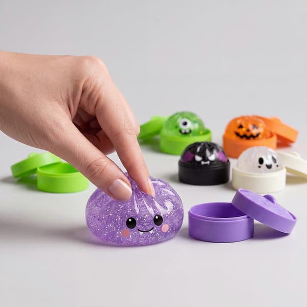 Sort Djævlebolle Squishy Legetøj til Halloweenfest