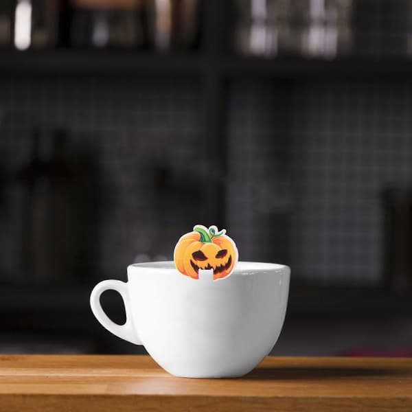 Halloween vinglasberlock för fest 8 st pappersdryckesmarkörer