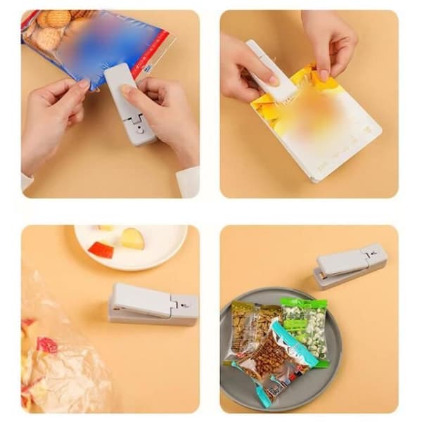 Forseglingsmaskin - Ikke spesifisert - Oppladbar modell - Kompakt - ABS - Ideell for matkonservering WHITE