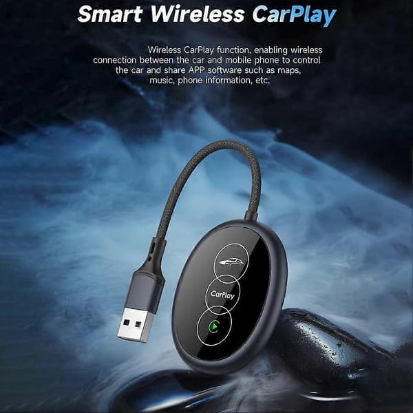 Auton langaton Android Auto Carplay 2in1 -boksi langallisesta langattomaan dongleen Plug&Play CarPlay Android Auto Mini Smart Box[J] Black