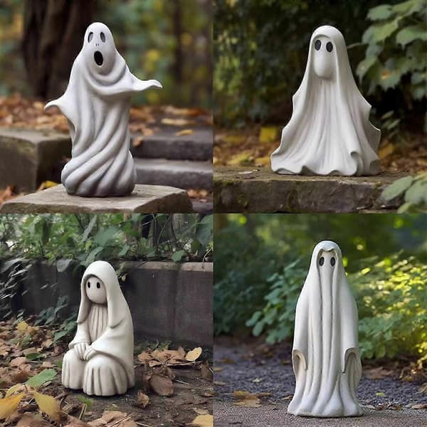 Spöklik Halloween Figur Prydnad Läskig Heminredning 2-Delars Set