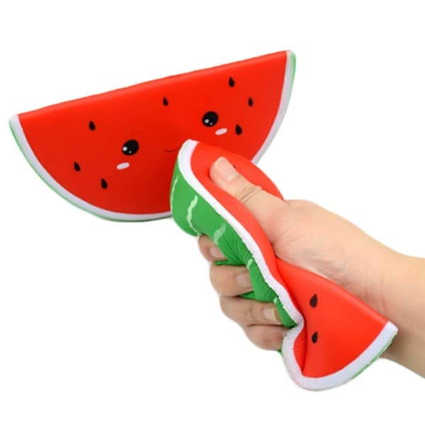 Kawaii Vattenmelon Squishy Simulerad Frukt Långsamt Stigande Bröd Doftande Klämleksak