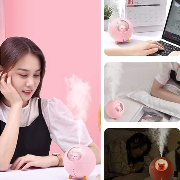 Kat Kæledyr Multi-Mode Farverig LED Natlampe Lille Mini Spray USB