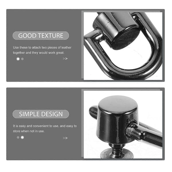 4 stk. roterbare nagler D-ringer Multifunksjonelle D-ringer Roterende ryggsekkveske tilbehør