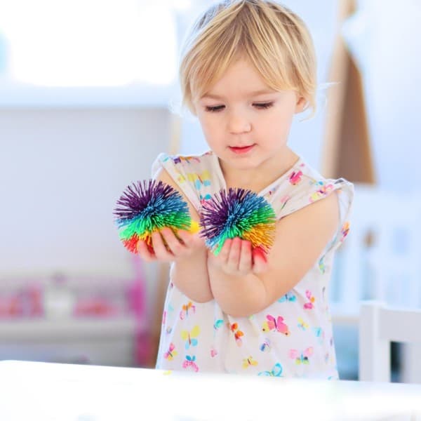 1 stk. Regnbue Fingerspidser Sensorisk Hoppebold Stringy Bolde Fantastisk Sensorisk Fidget Legetøj