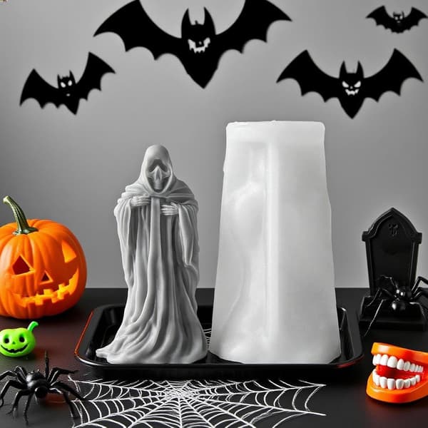 3D-forme til Halloween - Kranieformede silikoneforme (J)