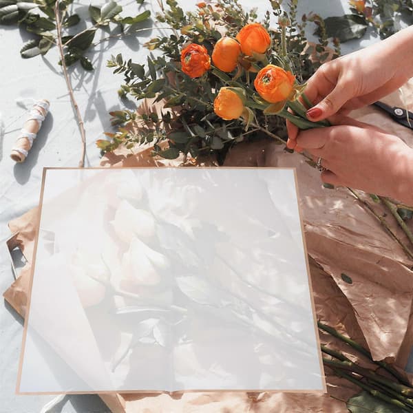 Förpackningsmaterial Presentinslagning Blomförpackningspapper 20 ark Bukett[J]