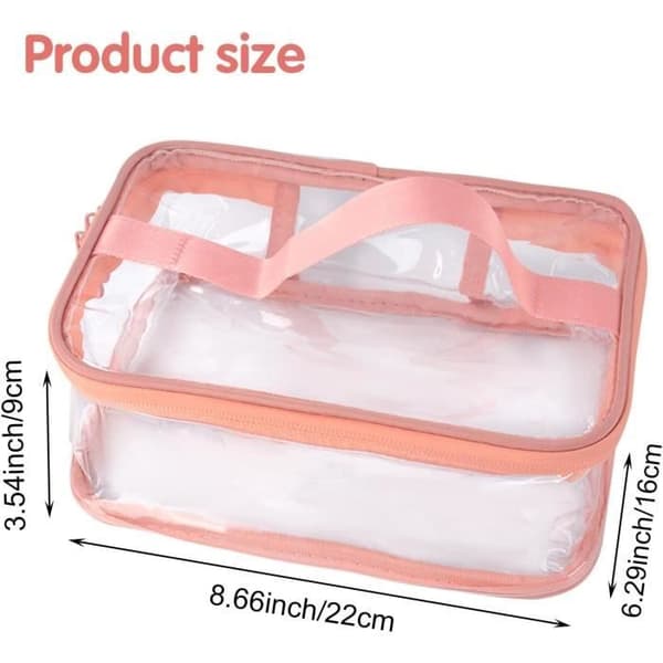 Necessär - Ej specificerad - Transparent modell - Vattentät PVC - 21cm x 15cm x 9cm - Unisex Transparent