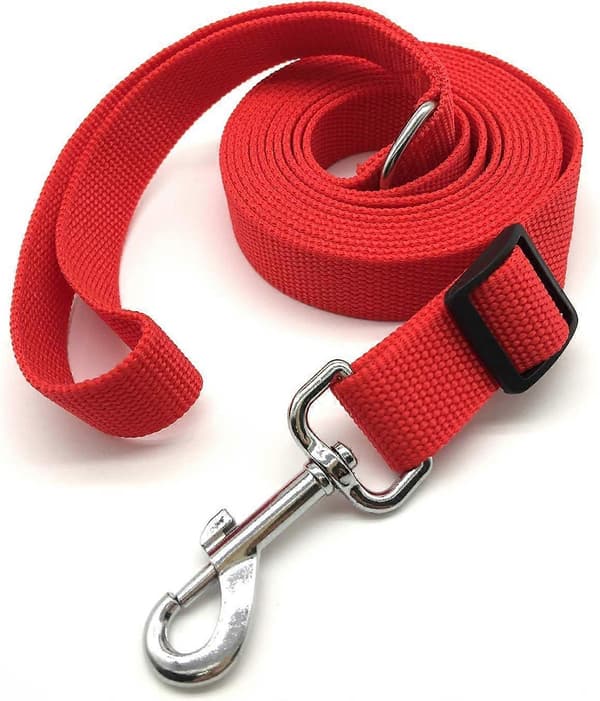 6FT/ 10FT Justerbart Hundebånd, Nylon Hundebånd for Mellomstore Store Hunder10FTRød[J]