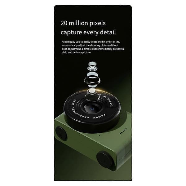 A5 Lite Digitalkamera Fotopunktkamera Juleleker for Barn År Videokamera Hvit[J] White