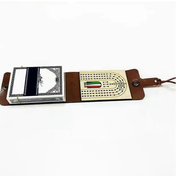 2025 Cribbage Brädspel Set Trä Cribbage Bräda Med Komplett Kortlek Och 6 Pinnar[J]
