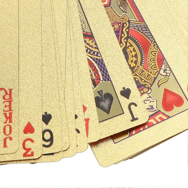 Spelkort Flash Gold Magic Plast Vattentätt Spelverktyg för Samlare Familjepresent[J]