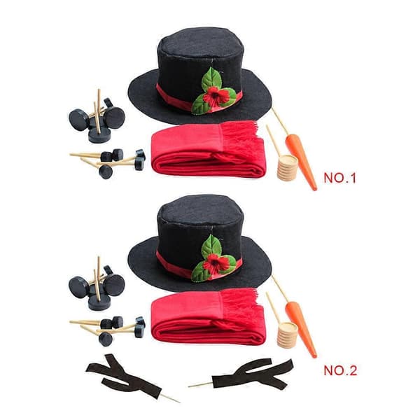 Snögubbe Utklädningskit Hushåll DIY Utomhus Juldekoration Typ 2[J]