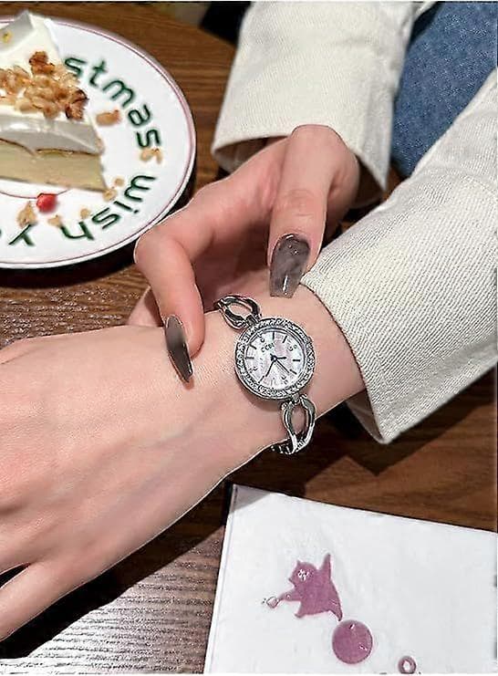 Dame Mode Quartz Armbåndsure Elegant Ur til Kvinder Vandtæt Rustfrit Stål Rem Luksus Dameur[J]