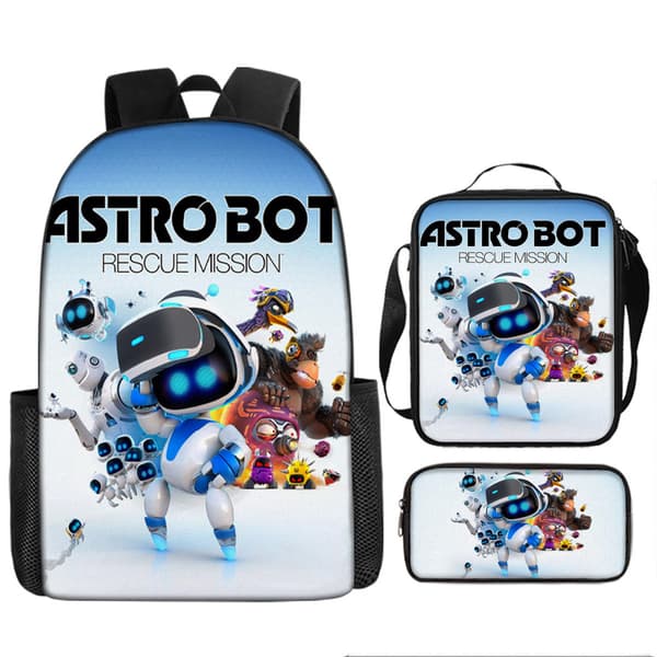 Astro Bot Skolryggsäck Robot För Student Pennväska Axelväska - HF (J) 2 3PC