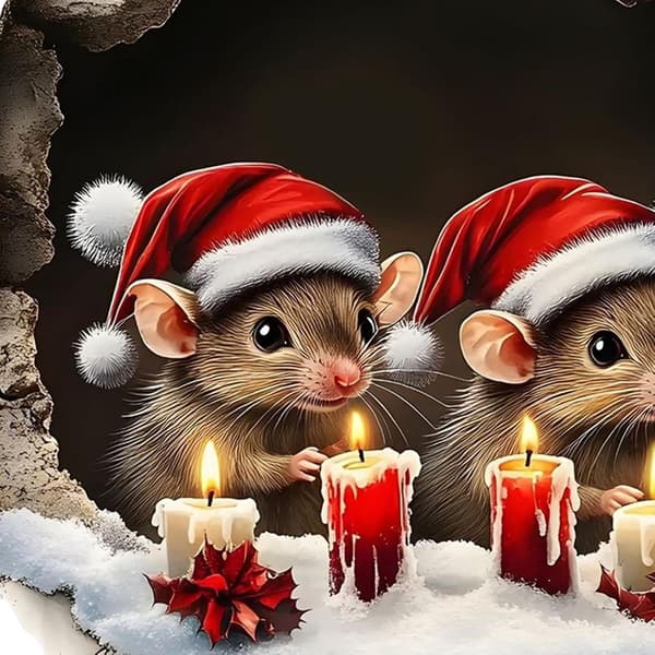 Jul Tomten Väggdekal Sprickeffekt (JJ)